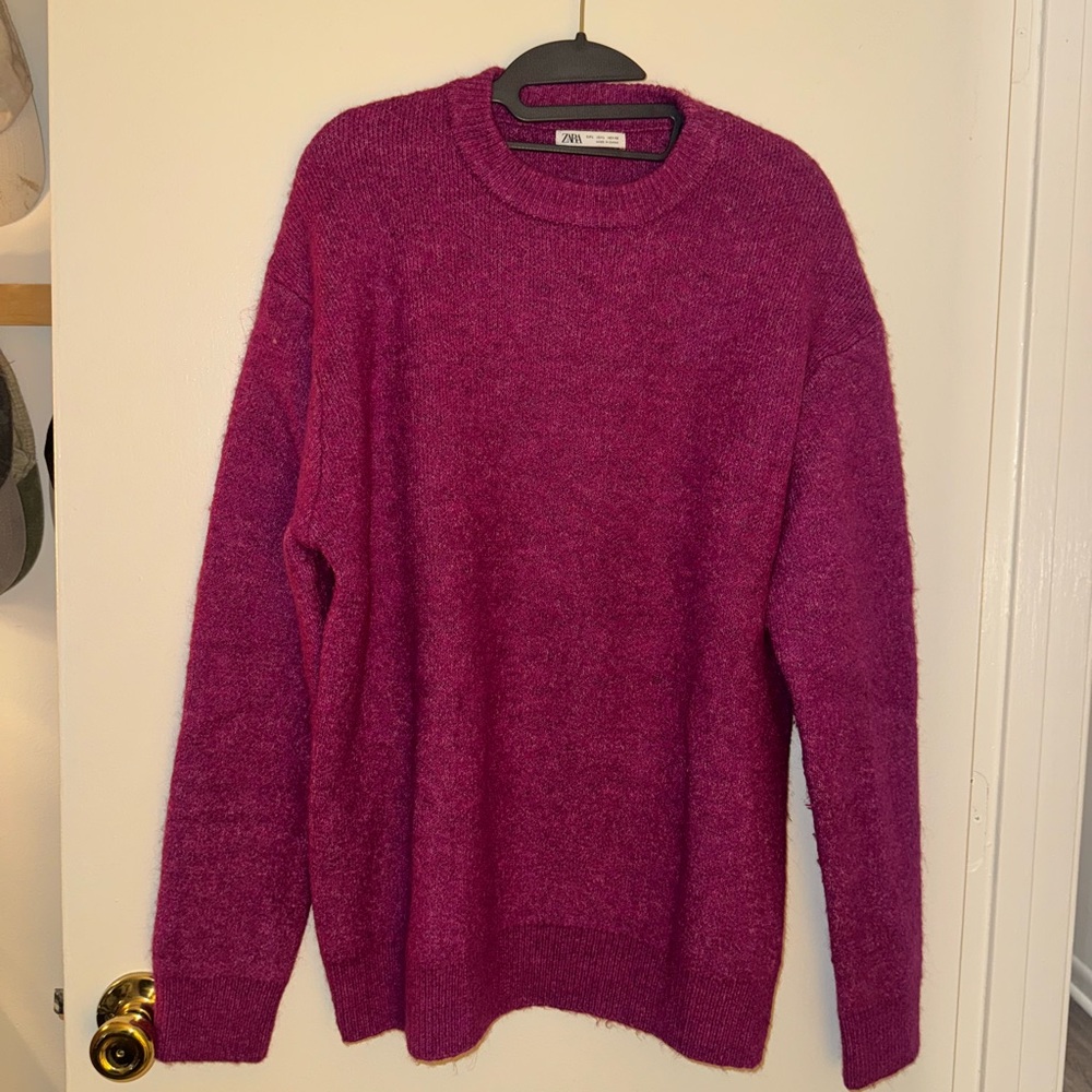Zara Magenta Knit Sweater